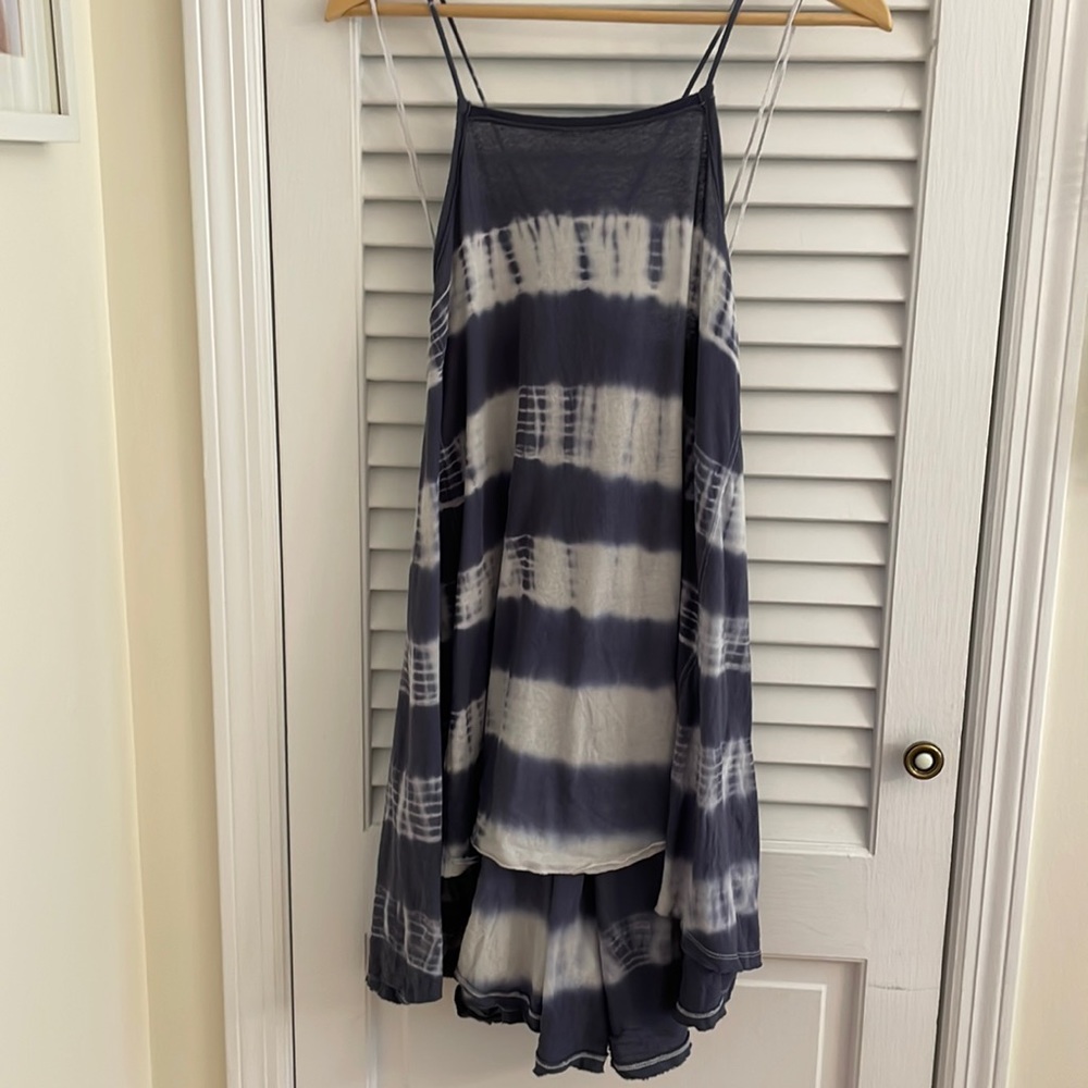Free People - Tie Dye High-Low Dress - Size XS - Grey/Blue